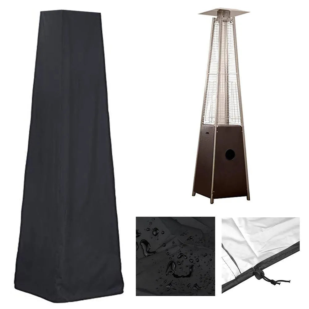 Outdoor patio heater cover 210D Oxford cloth waterproof anti-UV for 221x61x53cm heaters