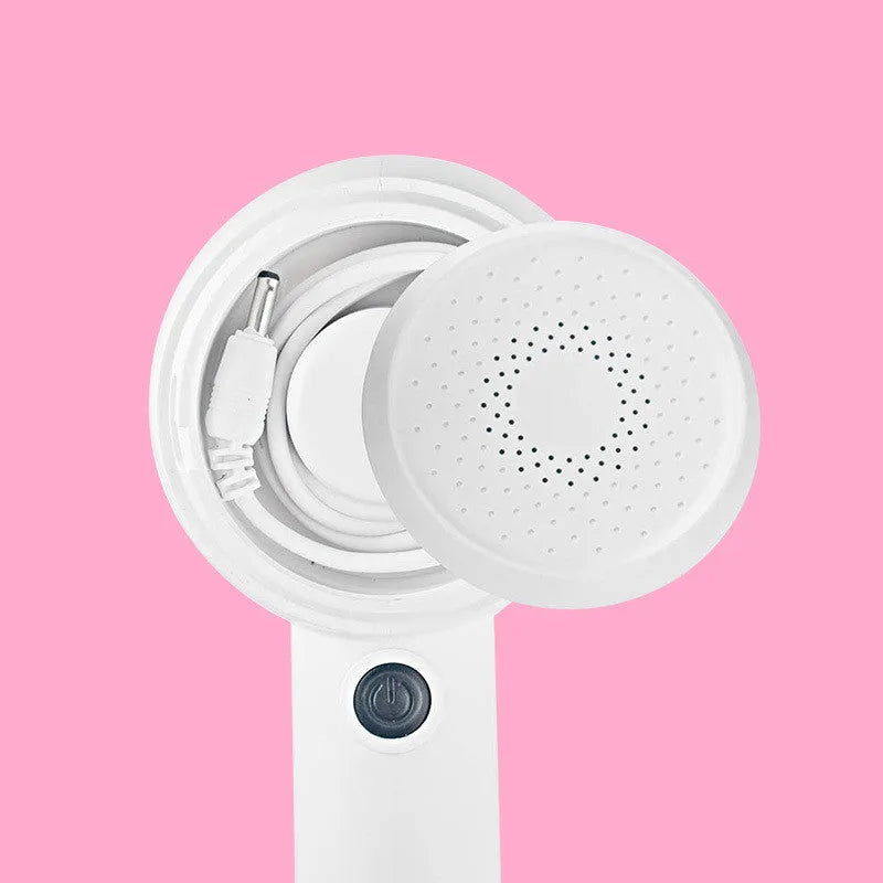 White rechargeable clothes shaver for removing pilling from jerseys and knitwear