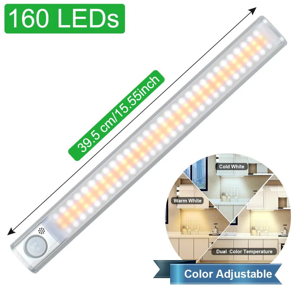 Smart USB charging motion sensor cabinet light with aluminium alloy shade