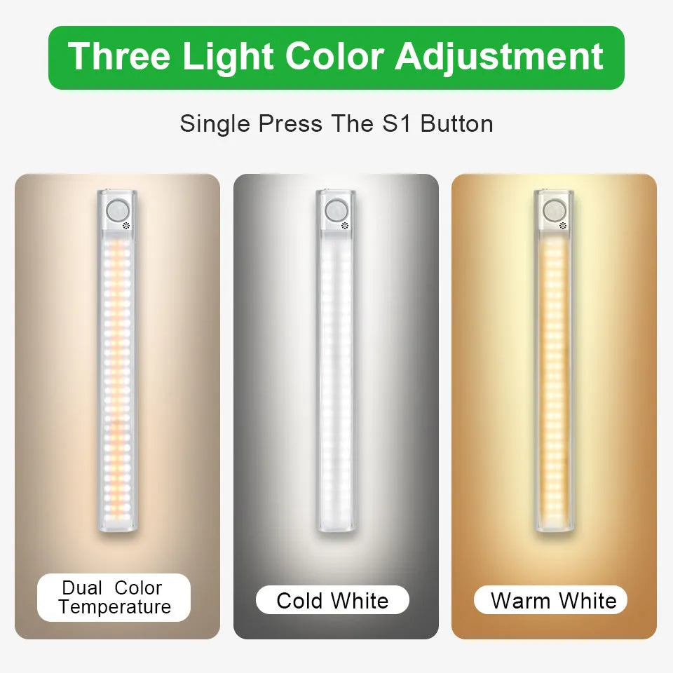 Smart USB charging motion sensor cabinet light with aluminium alloy shade