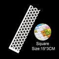 Stainless steel diamond painting grid ruler with plum pattern measuring 15 by 3 centimetres