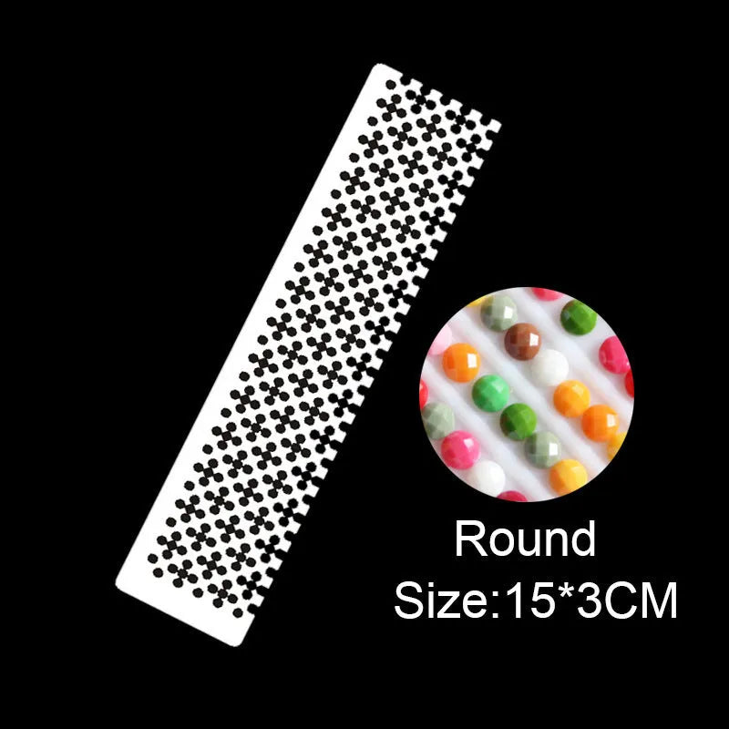 Stainless steel diamond painting grid ruler with plum pattern measuring 15 by 3 centimetres