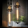 Brown iron industrial gladiator chandelier with Nordic retro design and fishing line shape.