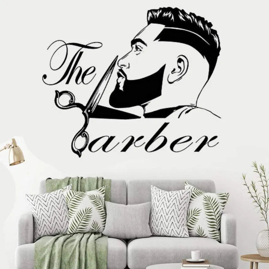 Black PVC decorative wall sticker with people pattern for modern simple living room decor