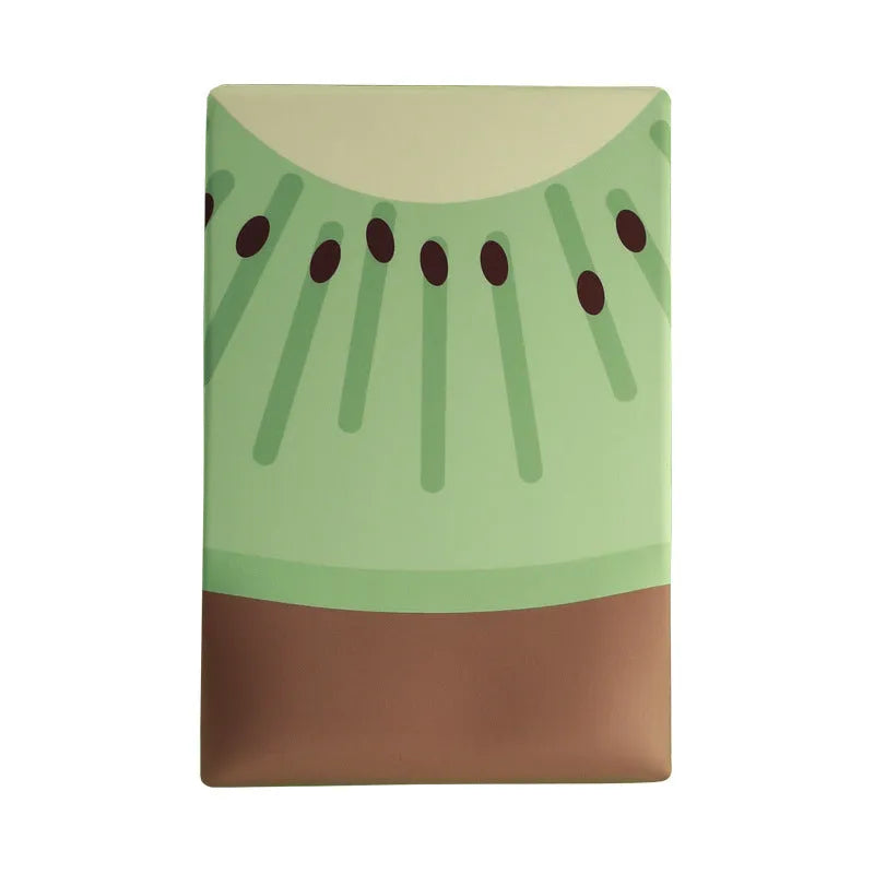 Green kiwi-shaped mouse pad with wrist support cushion measuring 270mm by 180mm