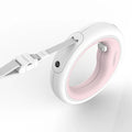 Meng Wangxing UFO retractable dog leash with detachable flashlight and ergonomic anti-slip handle in gray