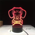 Remote control LED table lamp with colourful gradient acrylic shade on a black base