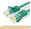 Green UGREEN Cat 5e Ethernet network cable with RJ45 connectors in 1m or 2m length.