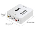 Black and white AV to HDMI mini converter with 0.5 metre cable for 1080P signal conversion