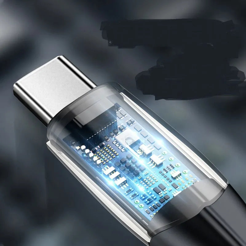Baseus black Android fast charging cable with Micro USB connector shown beside white variant