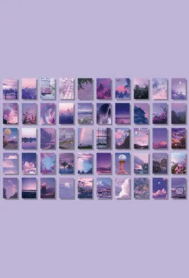 Hand-torn Japanese paper sticker book open to show 4x6 cm patterns in various colours like blue, pink, and green.