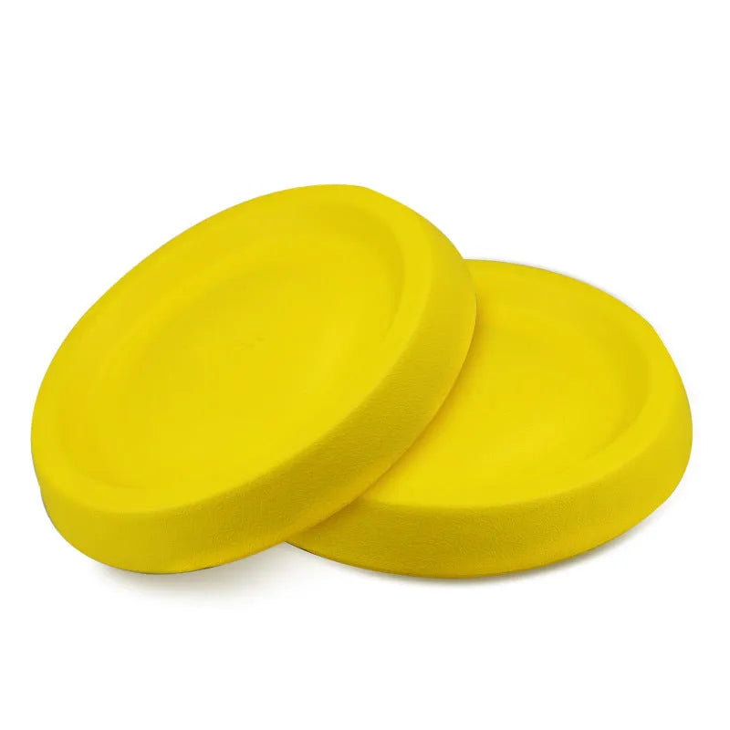 Yellow EVA pet dog throwing toy for training weighing 70g
