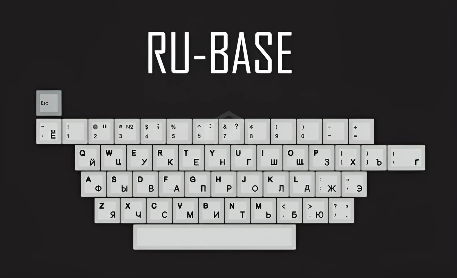 Japanese Root black font Cherry profile PBT keycap set for mechanical keyboards.