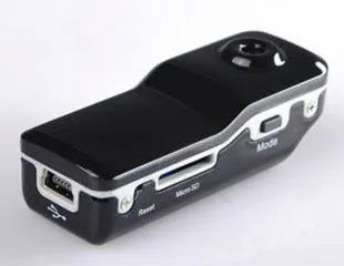 HD voice control video recorder with clip, 55x28x20mm, 3MP lens, black colour as shown