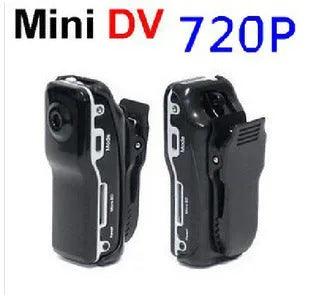 HD voice control video recorder with clip, 55x28x20mm, 3MP lens, black colour as shown