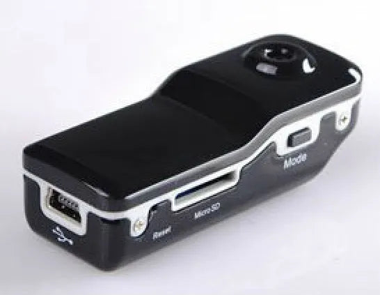 HD voice control video recorder with clip, 55x28x20mm, 3MP lens, black colour as shown