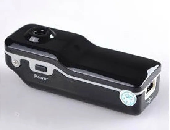 HD voice control video recorder with clip, 55x28x20mm, 3MP lens, black colour as shown