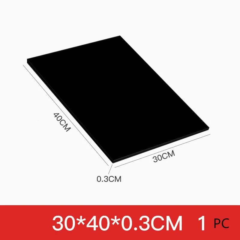 Black rigid foam board for DIY model making and craft projects, 20x30cm size