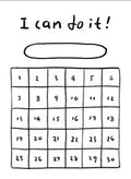 Compact student memo pad showing simple line plan design, 65mm by 89mm in size.