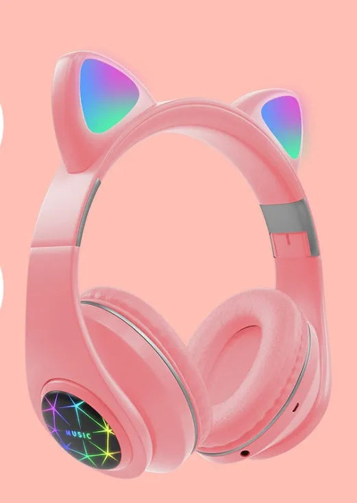 Colourful cat ear Bluetooth headset with in-ear design for wireless stereo sound