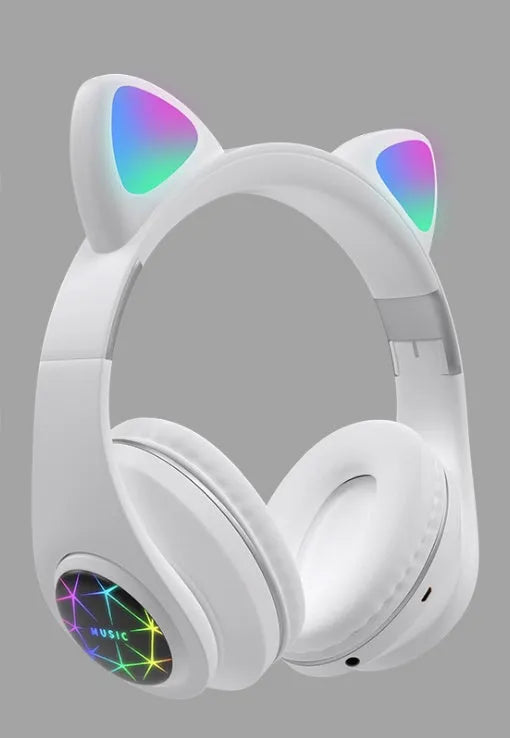 Colourful cat ear Bluetooth headset with in-ear design for wireless stereo sound