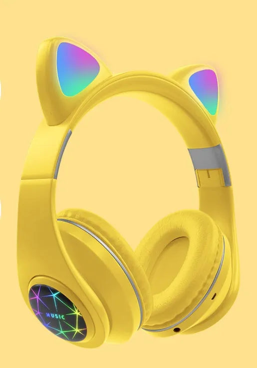 Colourful cat ear Bluetooth headset with in-ear design for wireless stereo sound