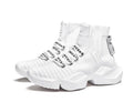 Men's black and white casual sports shoes with mesh lining available in sizes EU 39 to 47