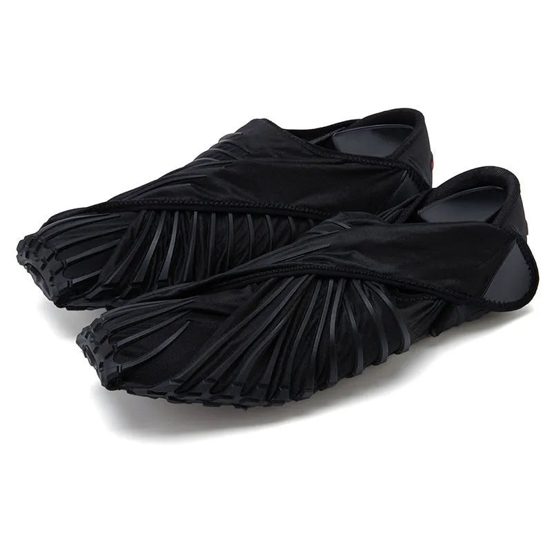 Unisex elastic waterproof cloth dance fitness shoes in blue for ballet and modern dance