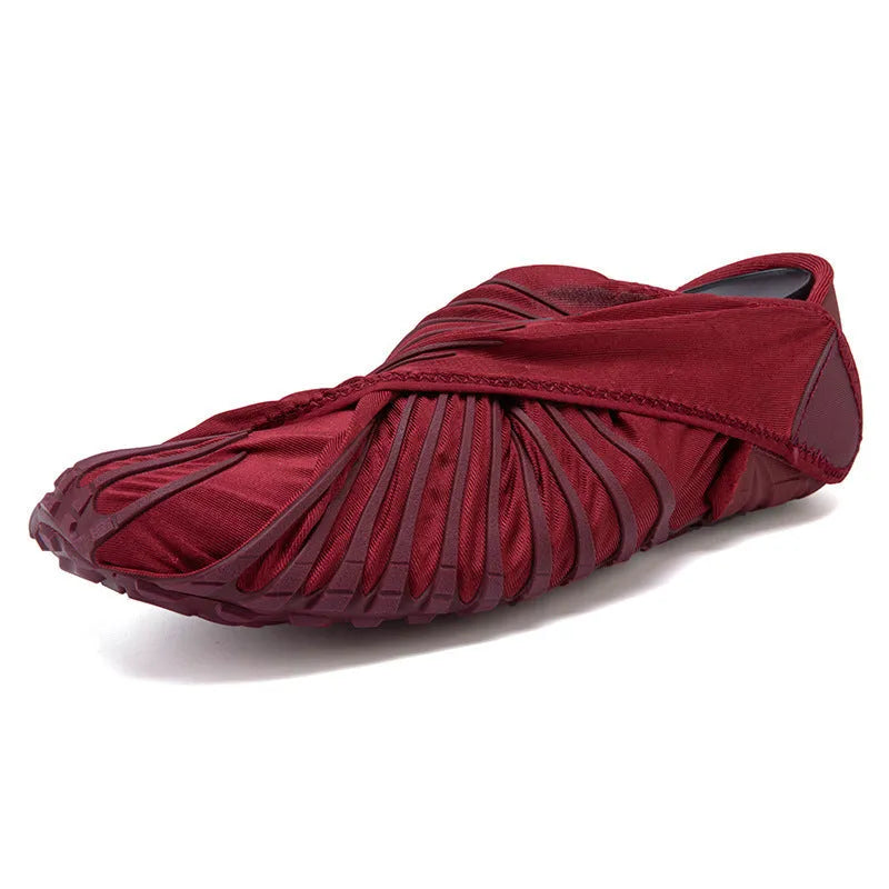 Unisex elastic waterproof cloth dance fitness shoes in blue for ballet and modern dance