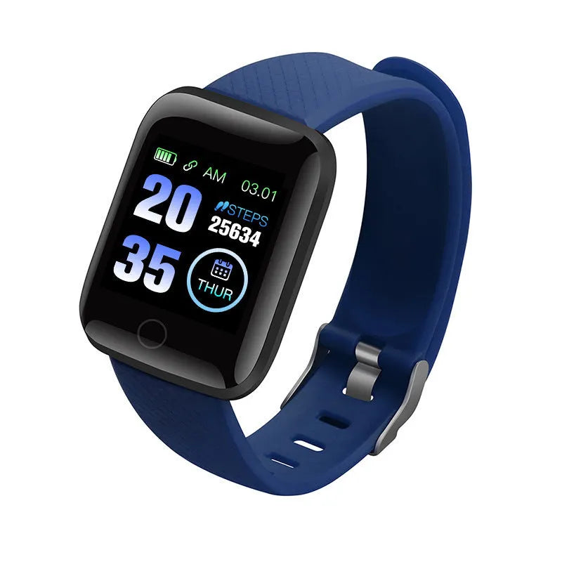 D13 smart bracelet with colour screen showing heart rate display on wrist