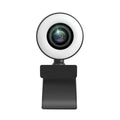 USB webcam with built-in ring of LED lights for fill light, shown on a computer monitor.