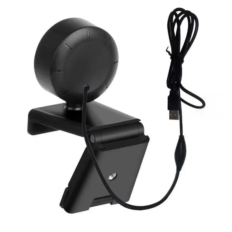 USB webcam with built-in ring of LED lights for fill light, shown on a computer monitor.