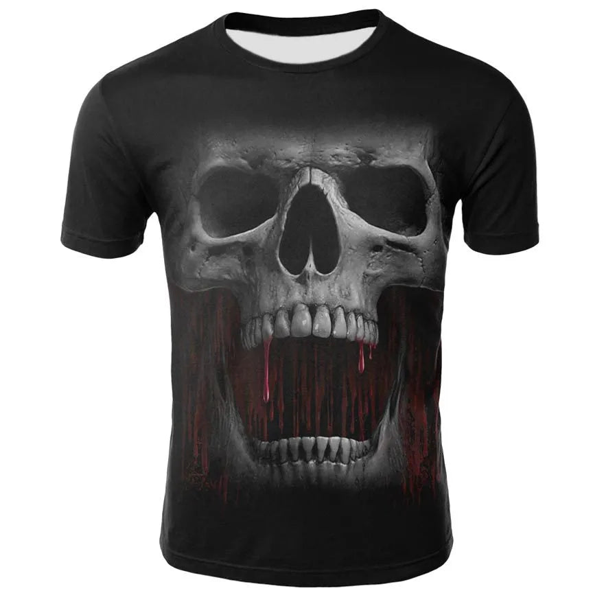 Youth 3D digital print T-shirt in milk silk and spandex slim fit round neck short sleeve grid pattern casual wear