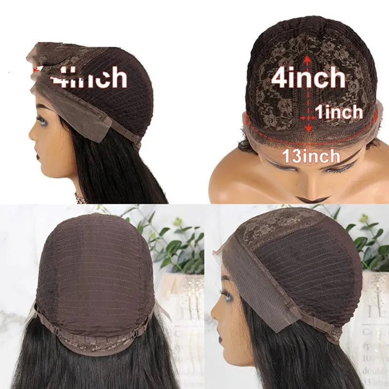 European American short curly black wig with oblique bangs medium fibre headgear