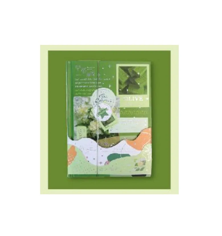 Hardcover notebook with PVC cover showing one of four available printed designs