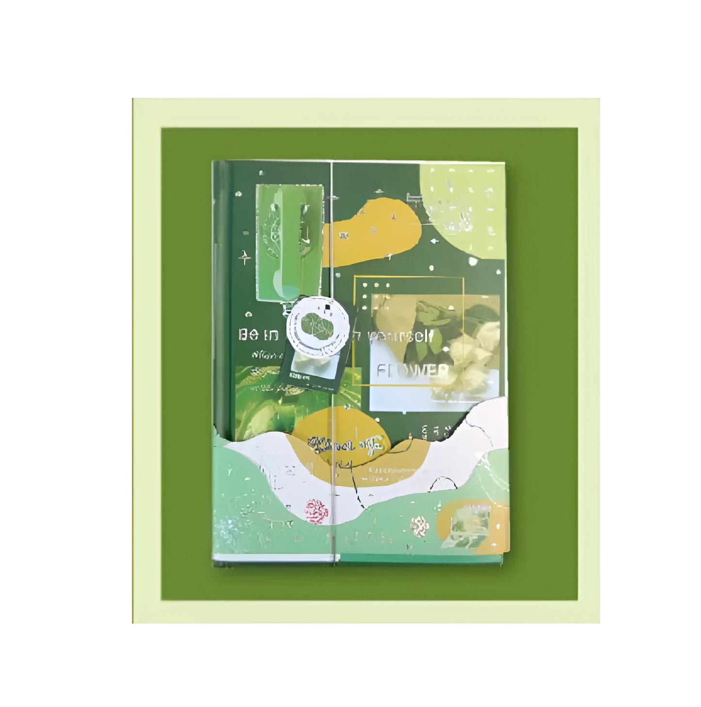 Hardcover notebook with PVC cover showing one of four available printed designs