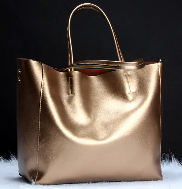 Women's leather shoulder bag with detachable crossbody strap in five colour options