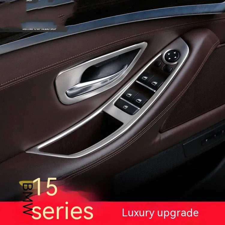 BMW 5 Series F10/F18 interior door handle decorative trim kit with four clip-on pieces