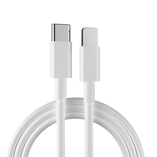 White 20W USB-C PD fast charger with 1 metre cable for Apple devices