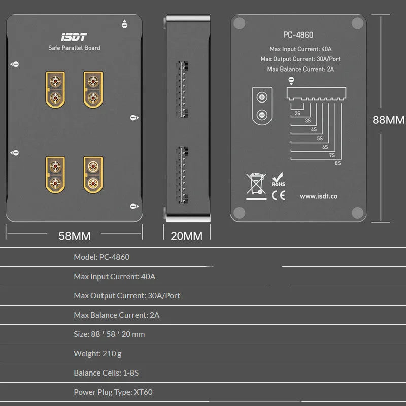 Grey parallel charging board accessory for Astor electric aircraft toys with fill board design