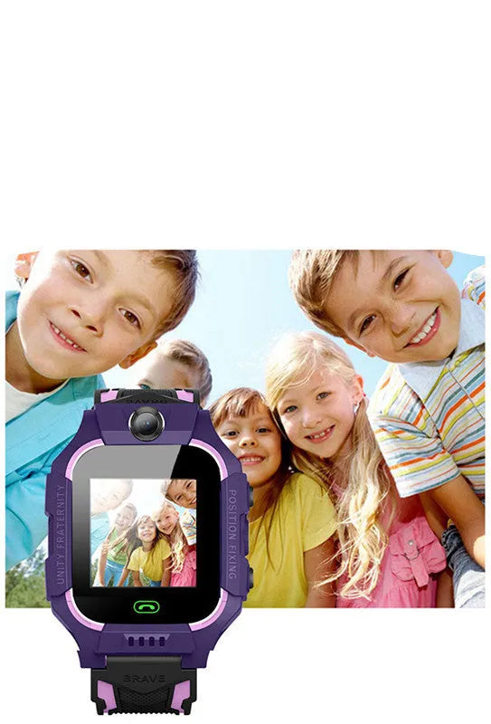 Z6 Q19 children's smart phone watch with GPS positioning and 1.44-inch touch screen in green, purple, or red colours