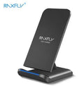 Universal Qi fast wireless charger board in black compatible with Apple iPhone and Samsung smartphones
