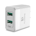 European and American standard travel charger for mobile phone fast charging in black colour