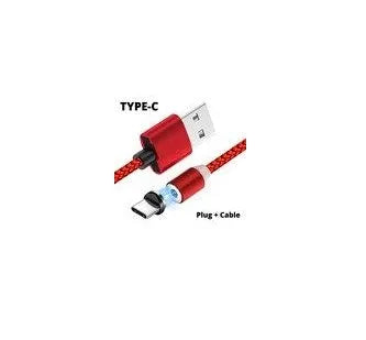Black magnetic fast-charging cable with interchangeable USB-C, Micro-USB, and Lightning tips