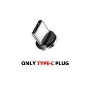 Black magnetic fast-charging cable with interchangeable USB-C, Micro-USB, and Lightning tips