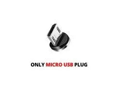 Black magnetic fast-charging cable with interchangeable USB-C, Micro-USB, and Lightning tips