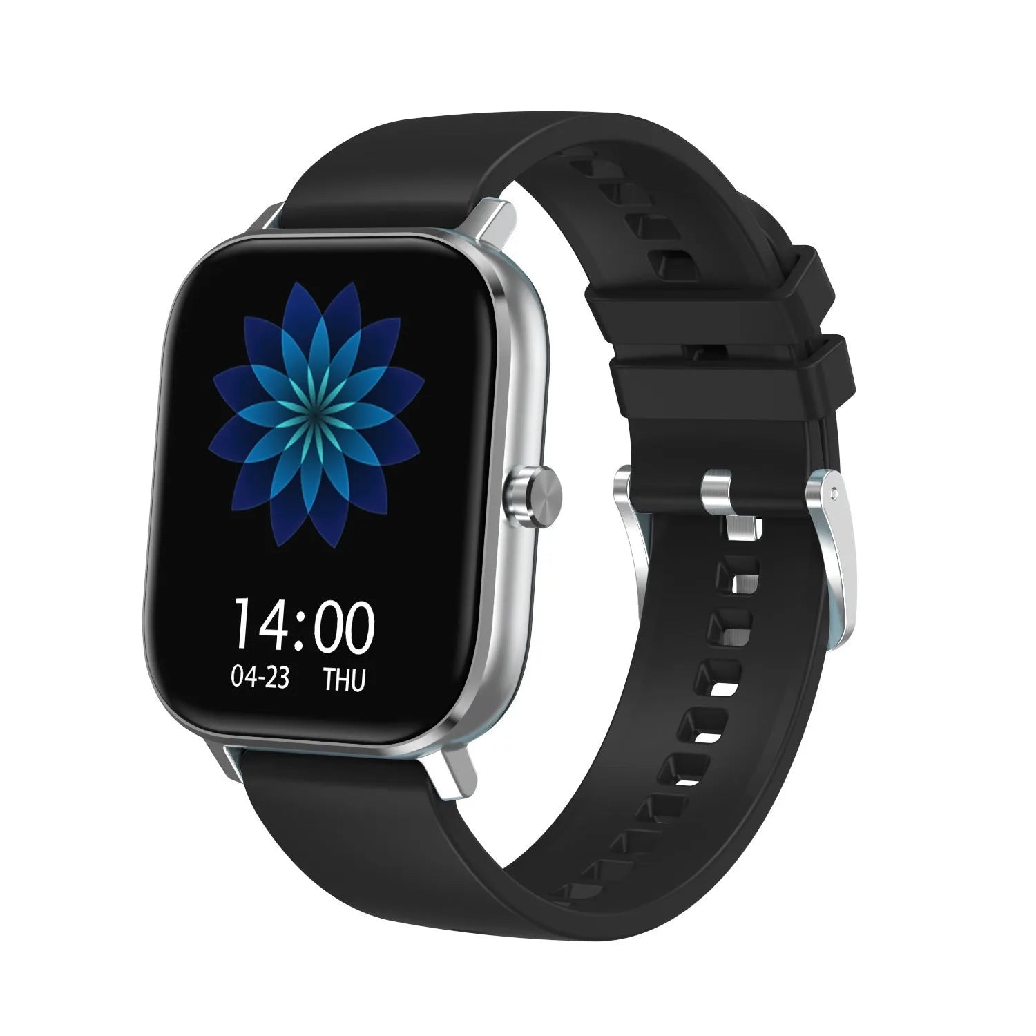 Smart bracelet with 1.54-inch screen on a wrist, showing health metrics, available with silicone or steel mesh strap.