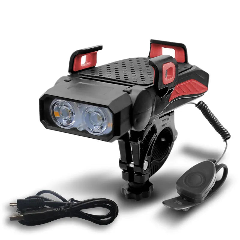 Rechargeable bicycle light in choice of colours with single or double lamp configuration for night cycling