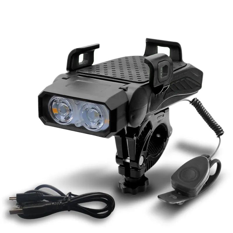 Rechargeable bicycle light in choice of colours with single or double lamp configuration for night cycling