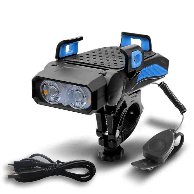 Rechargeable bicycle light in choice of colours with single or double lamp configuration for night cycling